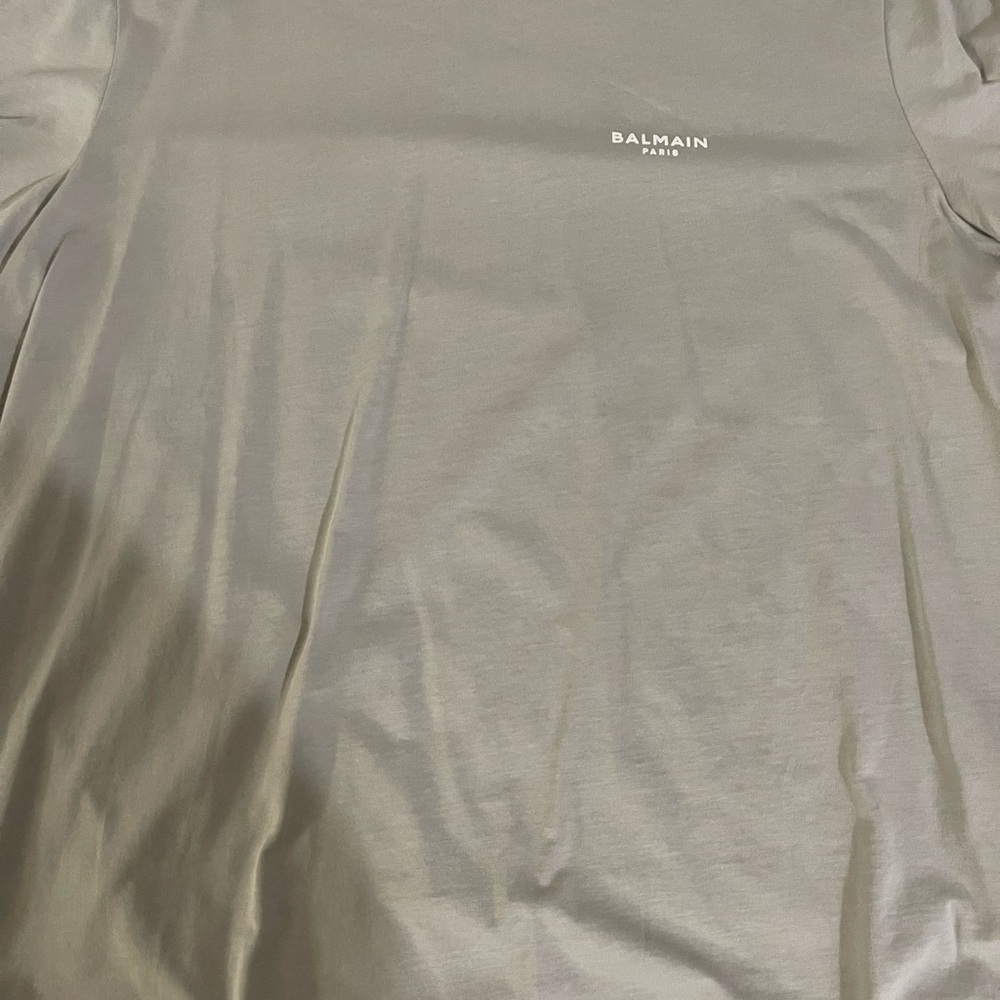 Balmain Gray Short Sleeve Tee